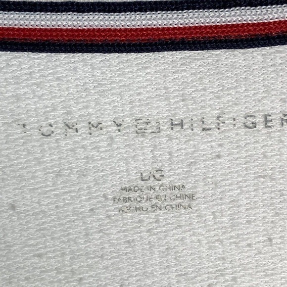 Tommy Hilfiger White Embroidered Flag Sweatshirt Mens Large - Picture 4 of 5